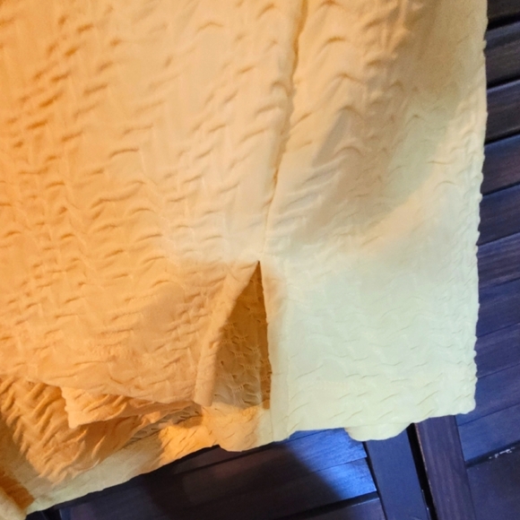 ⏰️3/$10 1X Alia Yellow ribbed Tunic Blouse - Picture 5 of 5